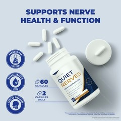 Quiet Nerves Capsules, Official Nerve Health Support, Advanced Supplement 60ct