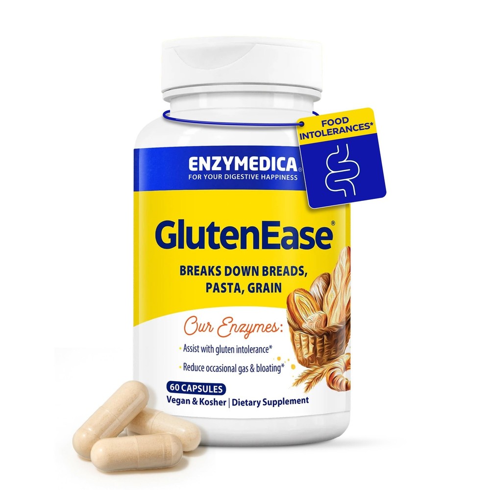 GlutenEase – Digestive Enzyme Supplement for Women & Men, Gluten & Casein Sen…