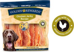 Golden Rewards Jerky Recipe Dog Treats (Chicken Jerky,64 oz,1 Pack)