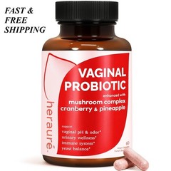 2 BOTTLES- HerAuré Vaginal Probiotic for Women PH Balance Odor Flora Immunity&7B