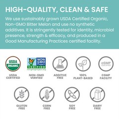 Bitter Melon 660mg – Blood Sugar Support, Weight Loss, Gluten Free, Non-GMO