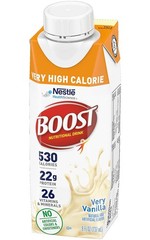 12 Pack Boost High Calorie Nutritional Drink, Very Vanilla, 8 FL OZ