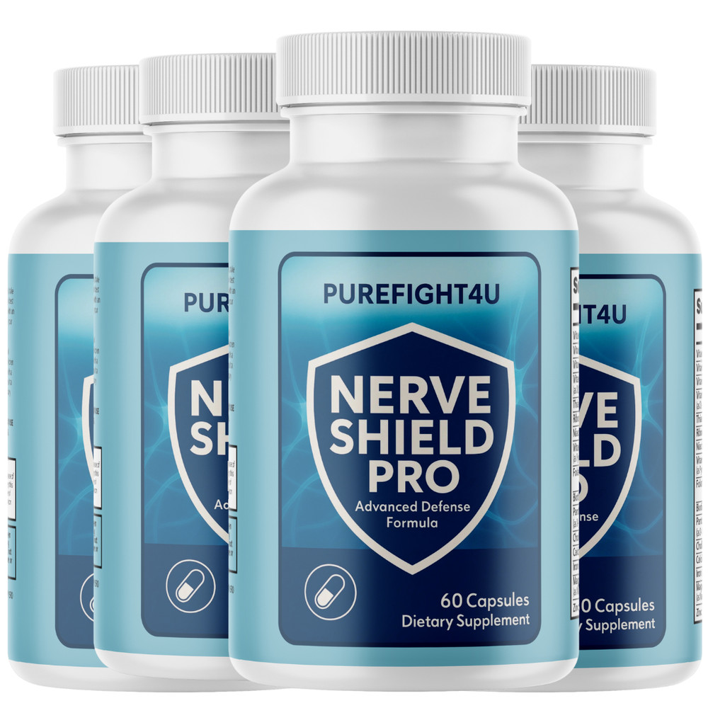 Nerve Shield Pro Mental Focus & Memory Support Supplement – 4 Bottles