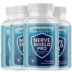 Nerve Shield Pro Mental Focus & Memory Support Supplement – 4 Bottles