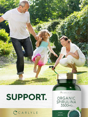 Organic Spirulina Tablets 3500Mg 500 Count Non-Gmo & Gluten Free Supplement