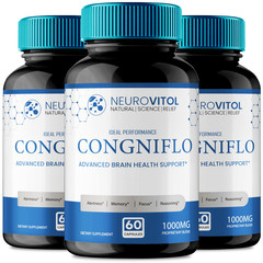 NeuroVitol Cogniflo Capsules, Official NeuroVitolCogniflo Supplement (3 Pack)