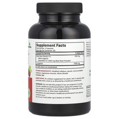 Beet Root + L-Arginine, Extra Strength, 120 Vegetarian Capsules