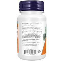 NOW Supplements, Selenium (L-Selenomethionine) 100 Mcg, Essential Mineral*, 100