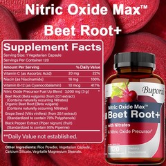 Nitric Oxide Max with Beet Root+ 240pcs – Vascular Health, Antioxidant, Energy