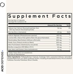 Codeage Acid Defense+ Digestive Support Supplement Marshmallow Root DGL Licorice