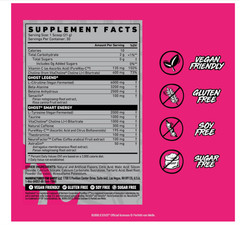 Ghost Legend Pre Workout Bubblicious Strawberry 30 Servings Energy Focus Supplem