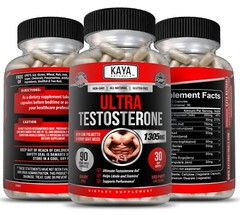 (2 Pack) Natural Testosterone Booster Magnesium Zinc Tribulus Horny Goat Weed