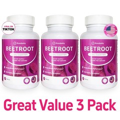 3PCS Rosabella OrganicBeet Root 60 Capsules Natural Energy Boost Blood Pressure+