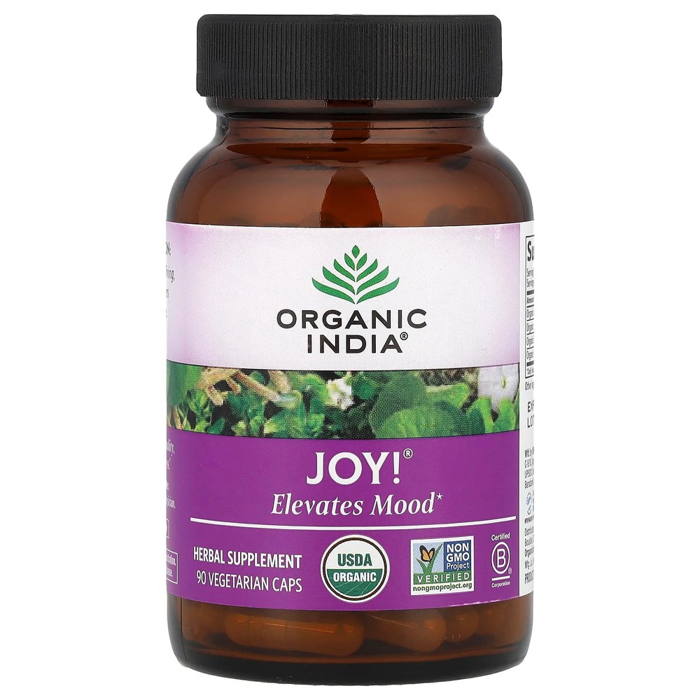 2 X Organic India, Joy!� Elevates Mood, 90 Vegetarian Caps