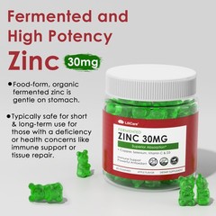 Zinc Gummies + Copper, Selenium, Vitamin C & D3, 60 Count (Pack of 1)