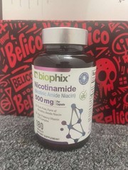 Biophix Nicotinamide Vitamin B-3 Flush-Free 500 mg 180 Vegetarian Capsules
