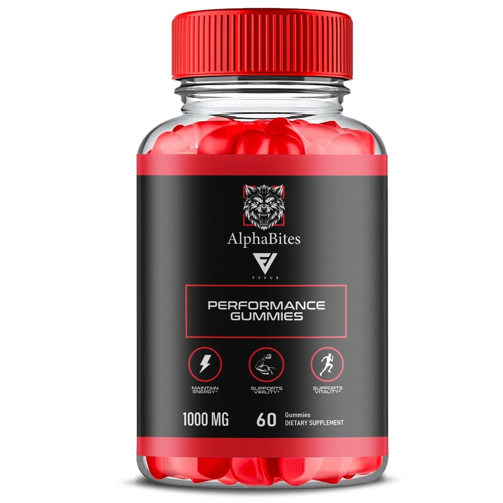 Alpha Bites Male Gummies, Alpha Bites Men’s Performance Gummies (60 Gummies)