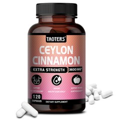 Organic Ceylon Cinnamon 3600mg High Potency Support Mood & Antioxidant 60/120ct