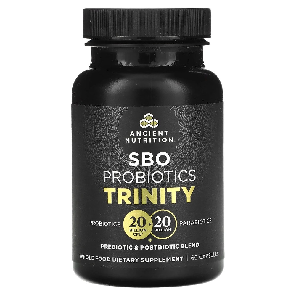 2 X Ancient Nutrition, SBO Probiotics Trinity, 60 Capsules