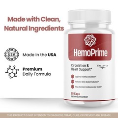 HemoPrime Iron Blood Health Supplement Capsules Energy Anemia 1 Pack 60Ct