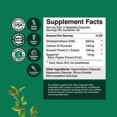 Extra Strength Diindolylmethane DIM Supplement – Men and Womens Hormone Balance
