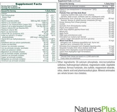 NaturesPlus Source of Life ULTRA Multivitamin 180 Tablets Whole Food Lutein Enzy