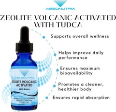 Absonutrix Zeolite Volcanic Activated with Tudca Advanced Formula 390 mg, 4 Oz