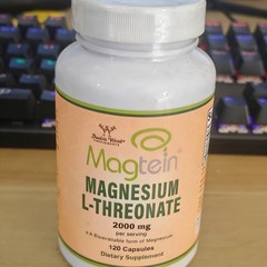 L-Threonate – 120 Capsules per serving Magtein 2000mg Magnesium
