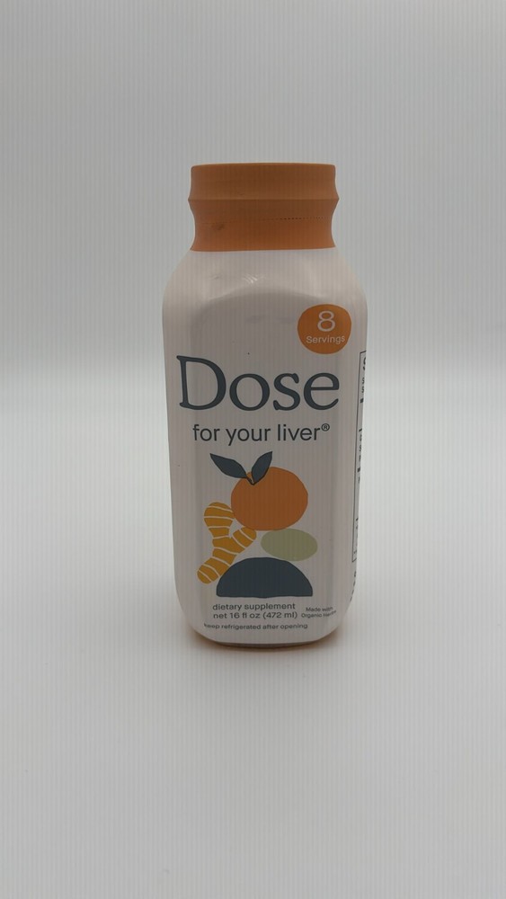 DOSE For Your Liver Support Supplement Cleanse Shot 16oz Organic Orange Drink