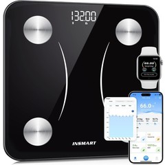 Smart Scale for Body Weight,Accurate Digital Bathroom Scale,12×12 inches Larg…