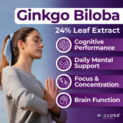 GINKGO BILOBA 120 mg – Brain Function – Memory Support Supplement – 60 Cap