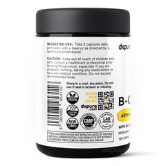 Vitamin B Complex with Biotin B1 B2 B6 B12 – 120 Capsules – Gluten Free Non-GMO