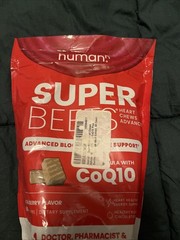 humanN SuperBeets Heart Chews Advanced – 3-in-1 Formula Açaí Berry 60ct 3/26