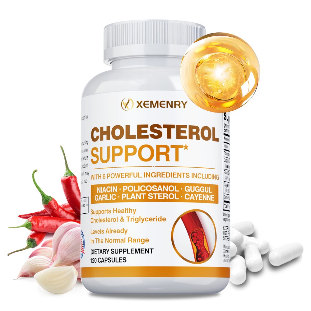 Cholesterol Support 660mg – Heart & Cardiovascular Health – Plant Sterol, Garlic