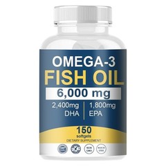 3 6000 Oil EPA Mg with Maximum Fish DHA – Supports Cognitive, Liver Omega