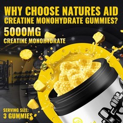 Certified Creatine Gummy 5g – Creatine Monohydrate Gummies – Pre-Workout Energy