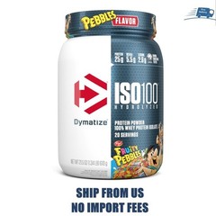 Dymatize ISO100 Hydrolyzed Whey Isolate Protein Powder, Fruity Pebbles, 20 servi