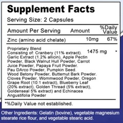Remove Parasite ANTI PARASITE & CANDIDA DETOX Body Cleanse 120 Capsules