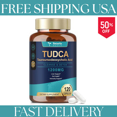 TUDCA Bile Salts 1200mg (Tauroursodeoxycholic Acid), organic Formula 120Caps