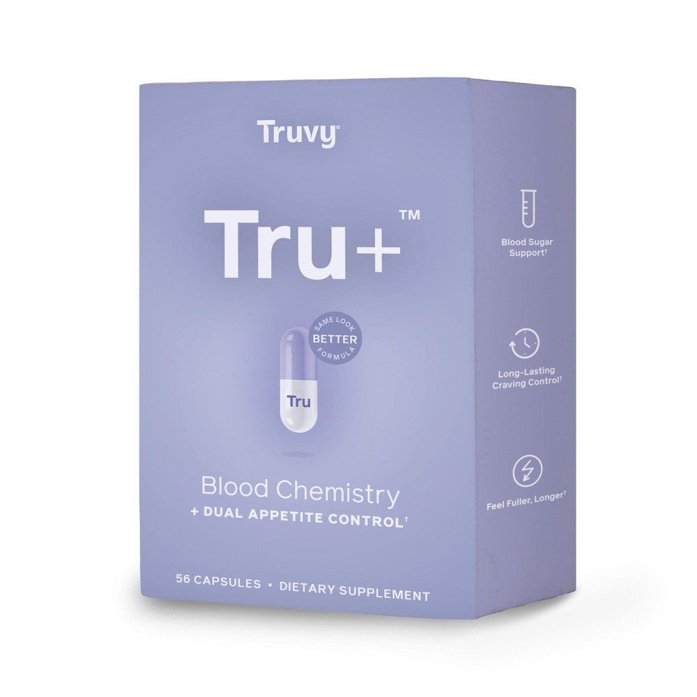 Tru+ Dual Appetite Suppressant for Weight Loss – 56 Capsules – Blood Chemistry