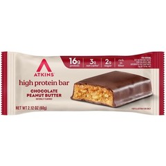 Atkins Chocolate Peanut Butter High Protein Bars, 16g Protein, 4 Count