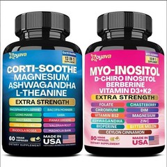 2 Pack-Zoyava Cortisol Myo-Inositol Extra Strength Stress Relief Hormone Support