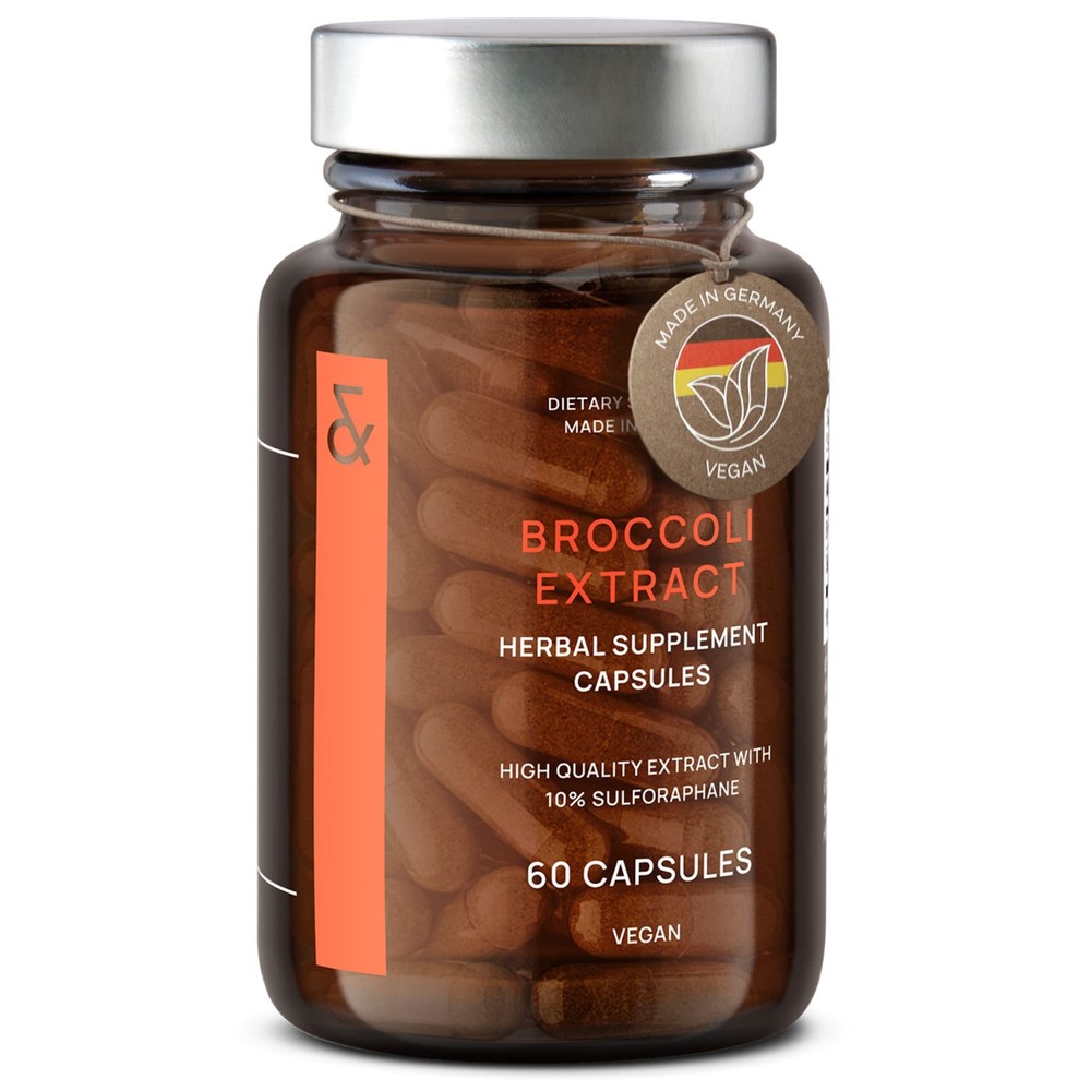 CLAV Broccoli Sprout Extract Capsules Premium Sulforaphane Supplement with 100mg