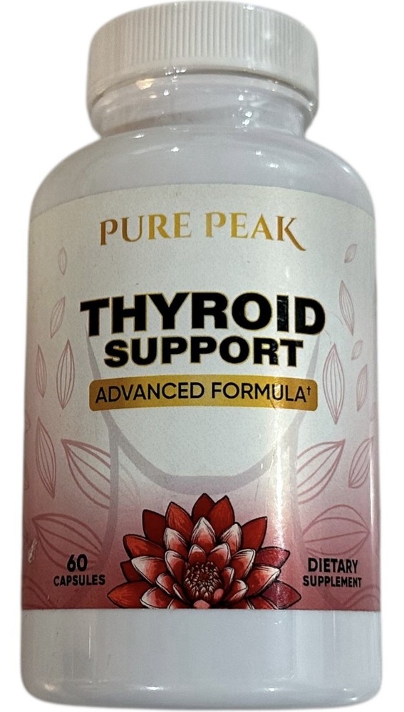 Pure Peak Advanced Thyroid Support Supplement – 60 Capsules Expires 10/2027 New