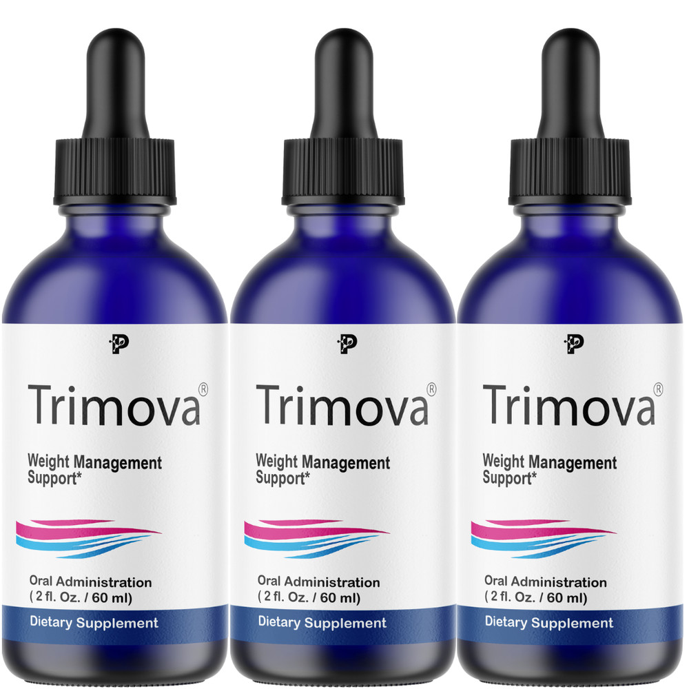 Trimova Drops – Weight Management Support Liquid, Fat Burning – 3 Bottles