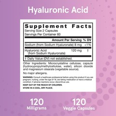 3/27 Jarrow Formulas® Hyaluronic Acid 120 mg, Dietary Supplement, Skin Health Su