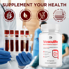 (3 Pack) Vasculife Advanced Support Blood Supplement Vascu Life Formula 180 Caps