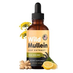 RespiClear Mullein Drops Ginger Extract Lung Respiratory Cleanse Leaf Lemon New