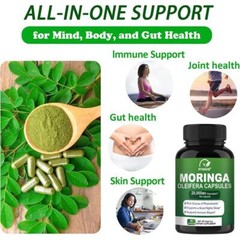 Moringa Capsules 20000Mg per Serving, 60 Total Capsules Green Superfood