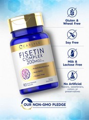 Fisetin Complex | 200mg | 90 Capsules | Non-GMO & Gluten Free | by Carlyle